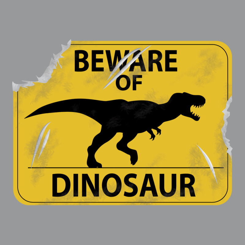 Damaged Beware Of Dinosaur Sign Girl Unisex Hoodie | Artistshot