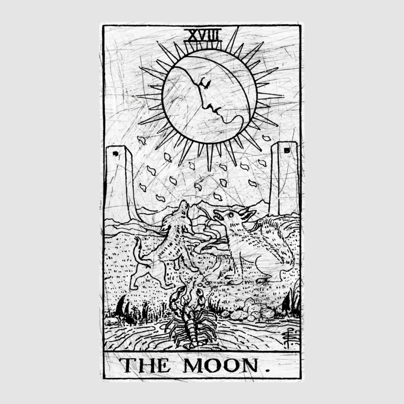 The Moon Tarot Card   Major Arcana   Fortune Telli Exclusive T-shirt by wibergpuhmanf | Artistshot