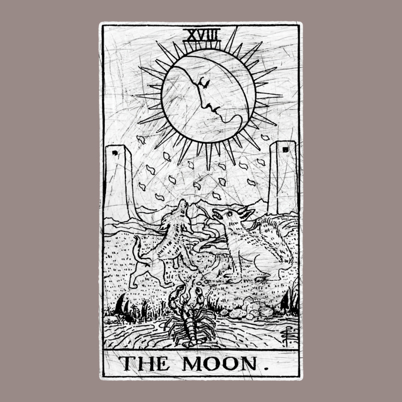 The Moon Tarot Card   Major Arcana   Fortune Telli Vintage T-Shirt by wibergpuhmanf | Artistshot