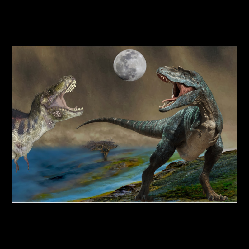 Dinosaurs Fighting Under The Moon Funny Legging by gounevsaemahc | Artistshot