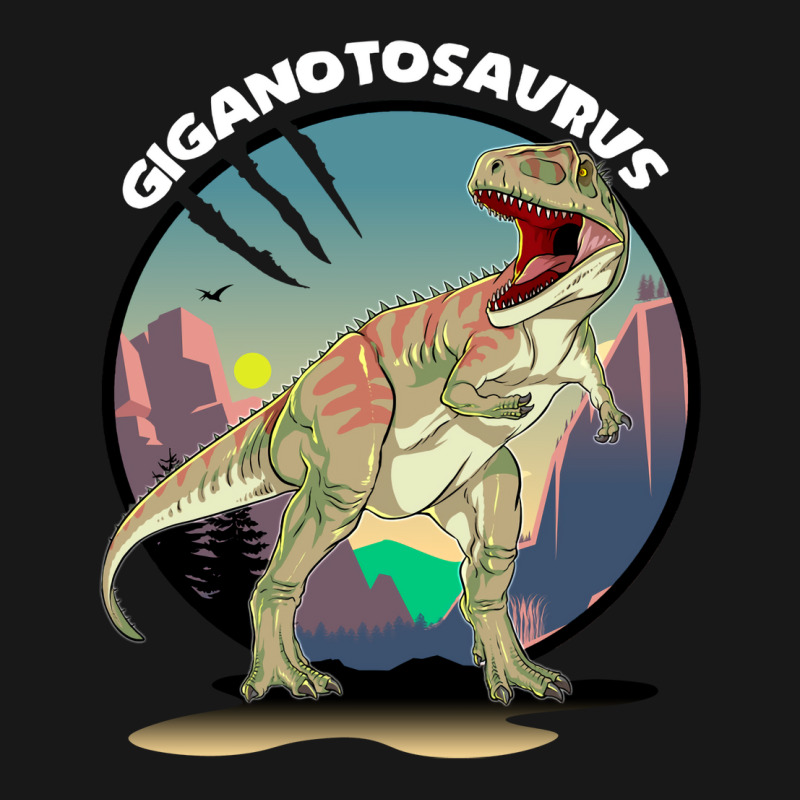 Giganotosaurus Dinosaur Design With Background Coo Flannel Shirt | Artistshot