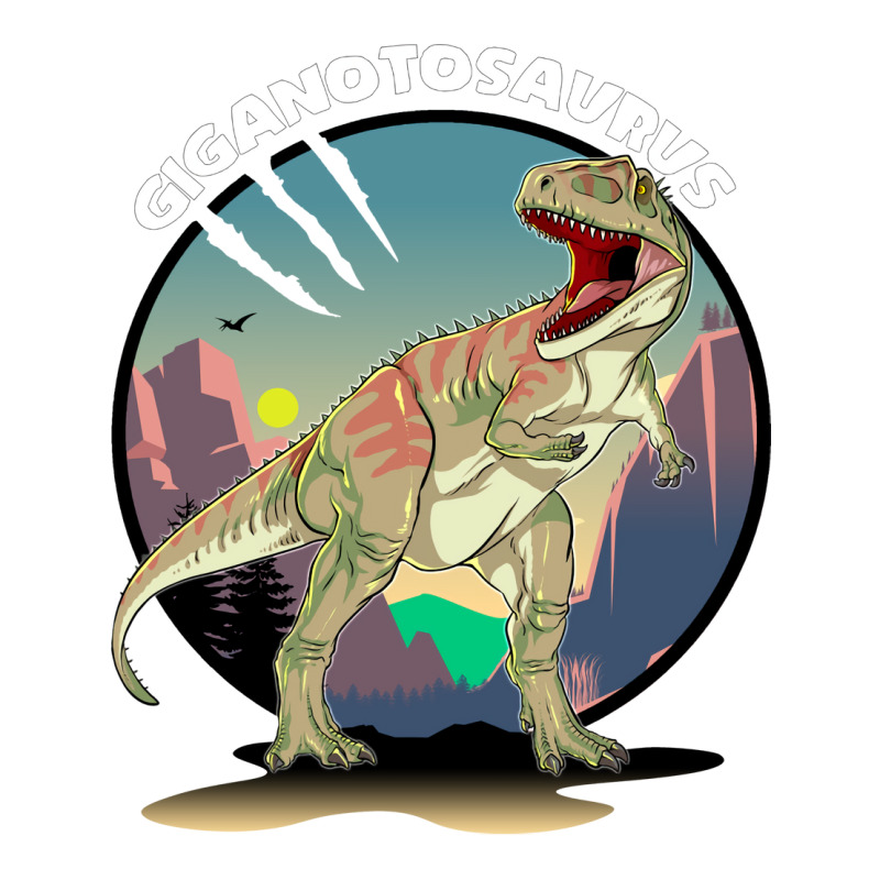 Giganotosaurus Dinosaur Design With Background Coo Zipper Hoodie | Artistshot