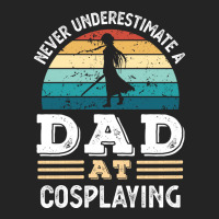 Funny Dad At Cosplaying Fathers Day Gift Men Green 3/4 Sleeve Shirt | Artistshot