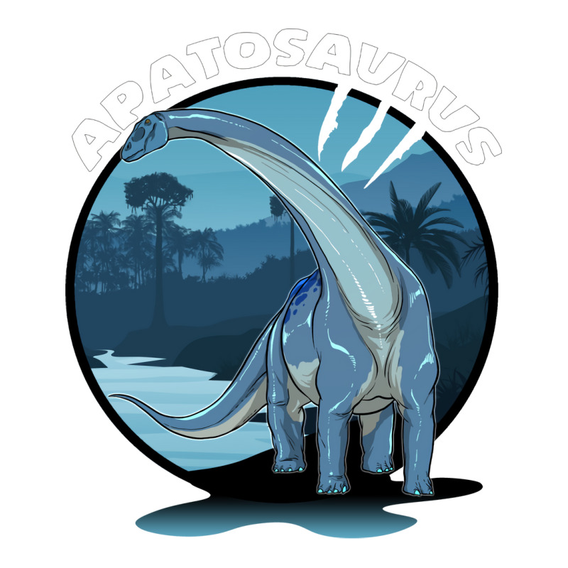 Apatosaurus Dinosaur Design With Background 70s 3/4 Sleeve Shirt | Artistshot