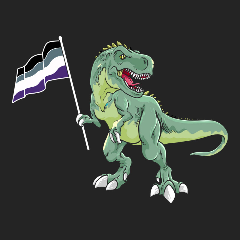 Funny Dinosaur Flag Asexual Pride Lgbt Gift Girl 3/4 Sleeve Shirt | Artistshot