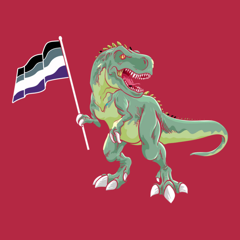 Funny Dinosaur Flag Asexual Pride Lgbt Gift Girl Champion Hoodie | Artistshot