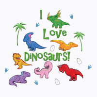 I Love Cute Dinosaurs Hipster T-shirt | Artistshot