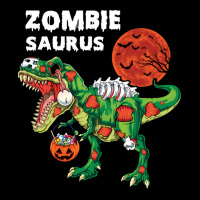 Zombie T Rex Dinosaur With Pumpkin Halloween Costu Long Sleeve Shirts | Artistshot