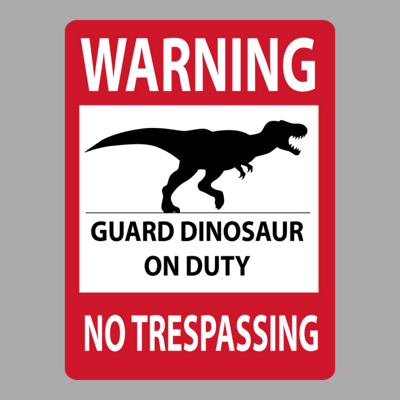 No Trespassing Tyrannosaurus Sign Yellow T-shirt | Artistshot