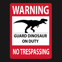 No Trespassing Tyrannosaurus Sign Yellow Flannel Shirt | Artistshot