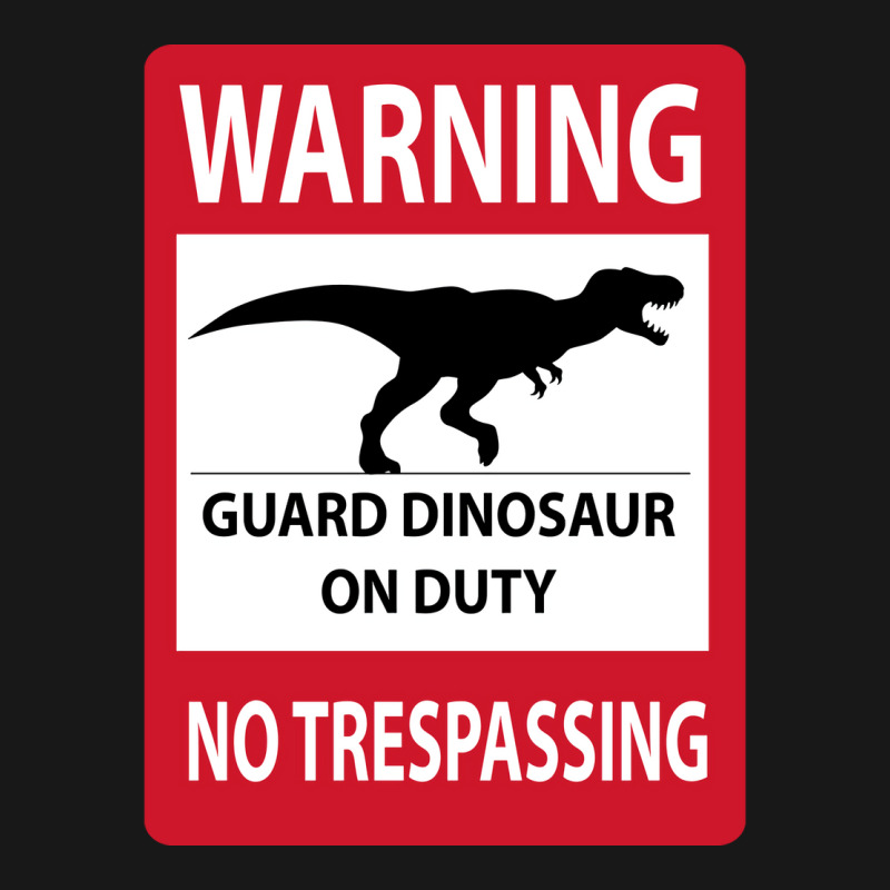 No Trespassing Tyrannosaurus Sign Yellow Flannel Shirt | Artistshot