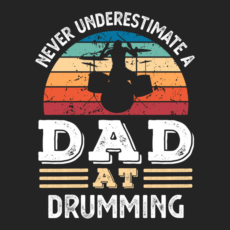 Funny Dad At Drumming Fathers Day Gift Men 80s 3/4 Sleeve Shirt by brosigwetiel | Artistshot