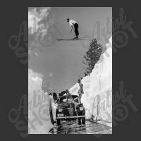 Ski Jump Fly Over Car Portrait Baby Bodysuit | Artistshot