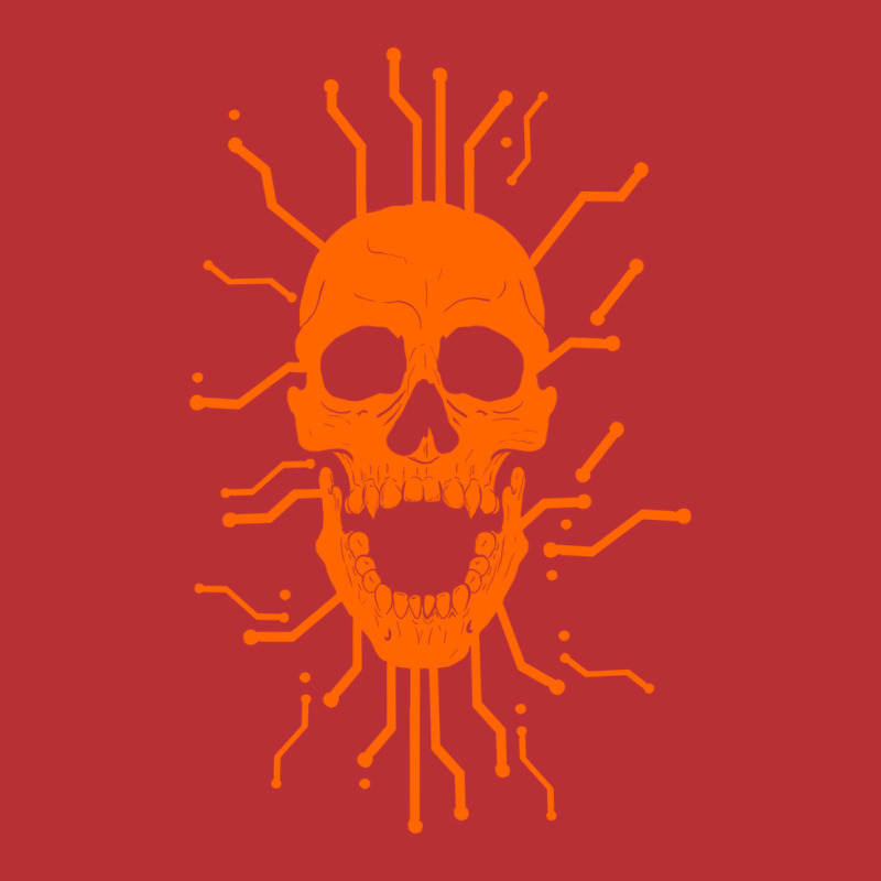 Cyber Skull Orange T-shirt | Artistshot