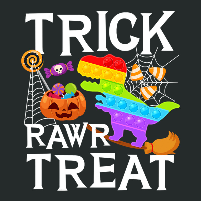 Pop It Trick Rawr Treat Trex Dinosaur Women's Triblend Scoop T-shirt by DAVIDJOHNSANDISON | Artistshot