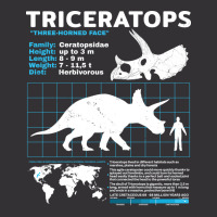 Triceratops Fact Sheet Green Vintage Short | Artistshot