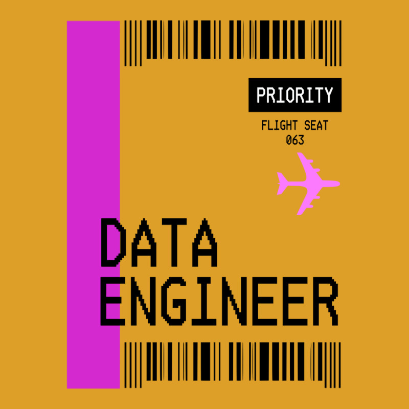 Plane Ticket Pocket Design Data Engineer Retro T-shirt | Artistshot