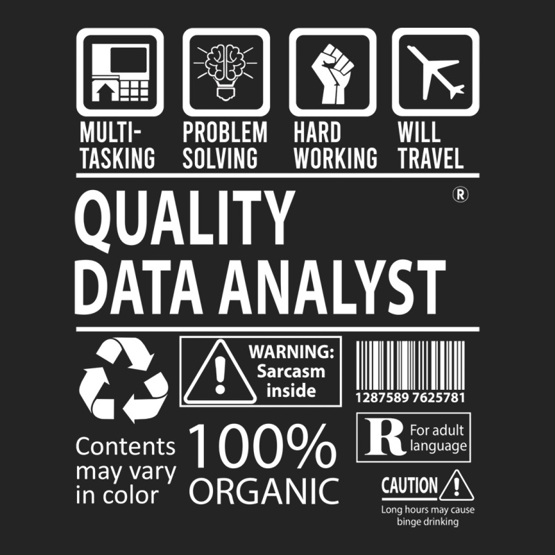 Quality Data Analyst T  Multitasking Certified Job 3/4 Sleeve Shirt | Artistshot