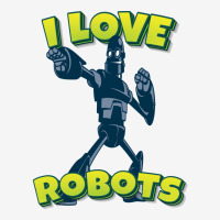 I Love Robots Giant Robot Gift Adjustable Cap | Artistshot