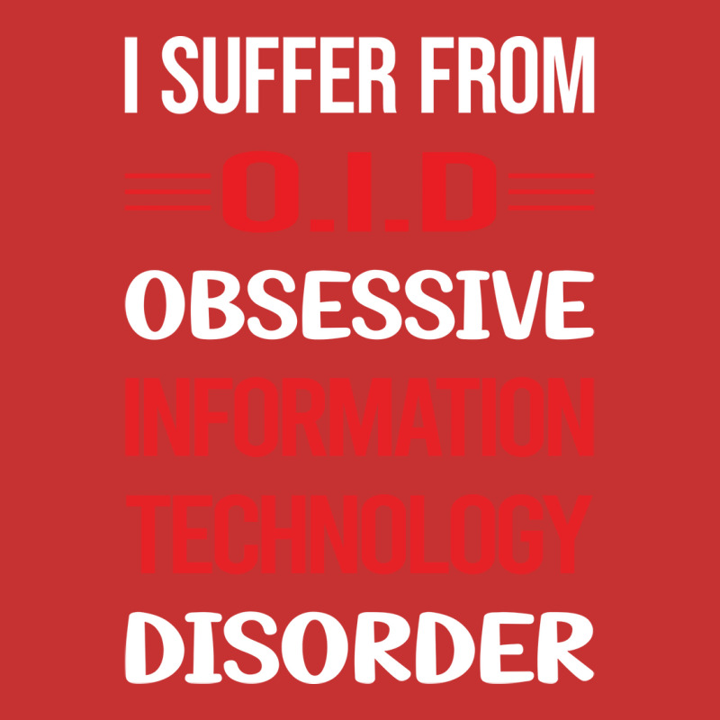 Funny Obsessive 01 Information Technology Red V-neck Tee | Artistshot