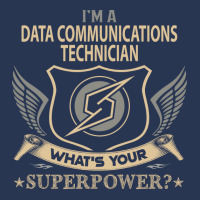 Data Communications Technician T  Superpower Gift Men Denim Jacket | Artistshot