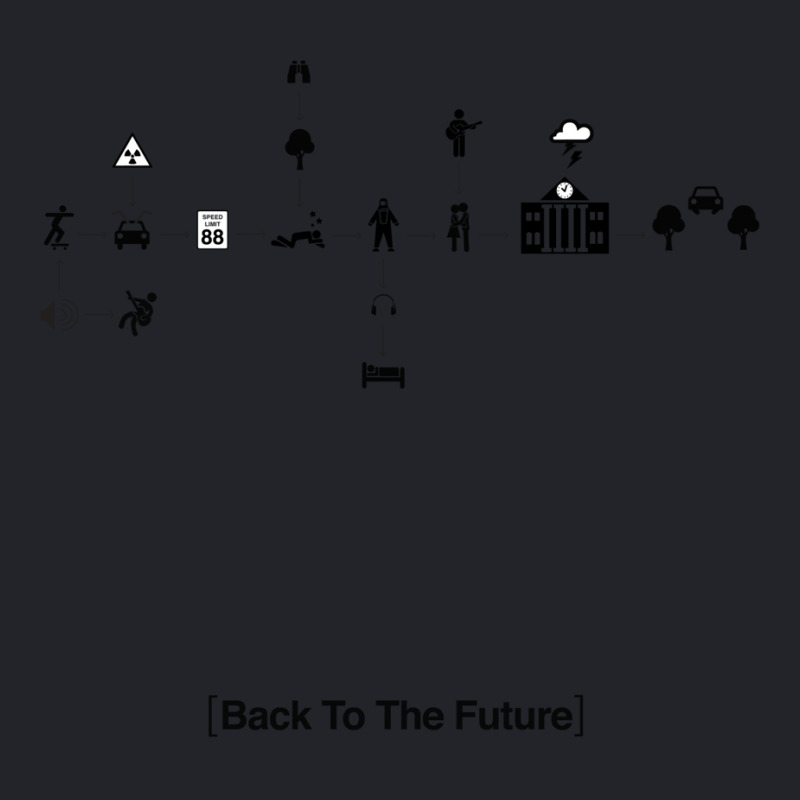 Back To The Future Pictogram Story Lightweight Hoodie | Artistshot