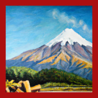 Taranaki Sunrise In Winter   2022 New Zealand Prin Printed Hat | Artistshot