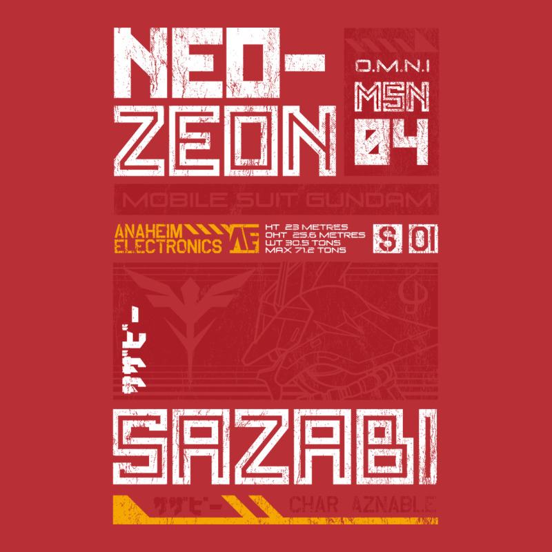 Neo Zeon   Mobile Suit Sazabi   Vintage Distressed T-Shirt by xaqaniportv | Artistshot