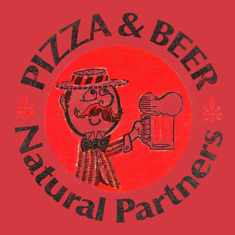 Pizza & Beer   Vintage Faded Look Design Men's Polo Shirt | Artistshot