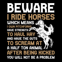 Beware I Ride Horses Funny Horse Gift Hippie Men's 3/4 Sleeve Pajama Set | Artistshot