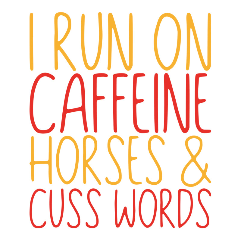 I Run On Caffeine Horses Cuss Words Gift Stars V-Neck Tee by ravadadanine2 | Artistshot