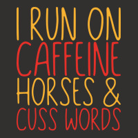 I Run On Caffeine Horses Cuss Words Gift Stars Champion Hoodie | Artistshot