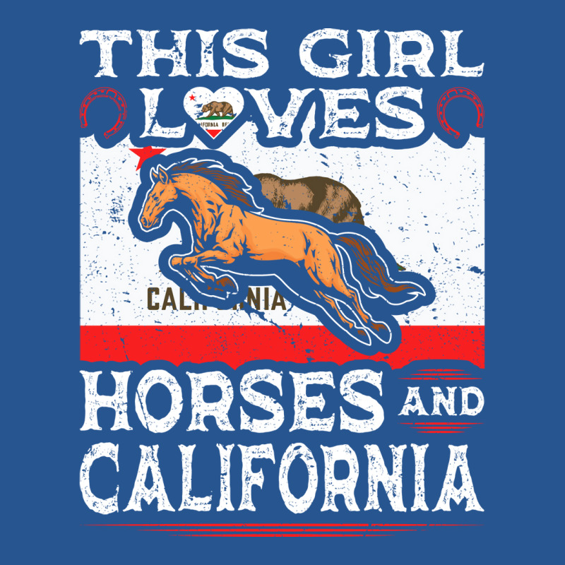 This Girl Loves Horses California Summer Ladies Fitted T-Shirt by cazeiakeizoux | Artistshot