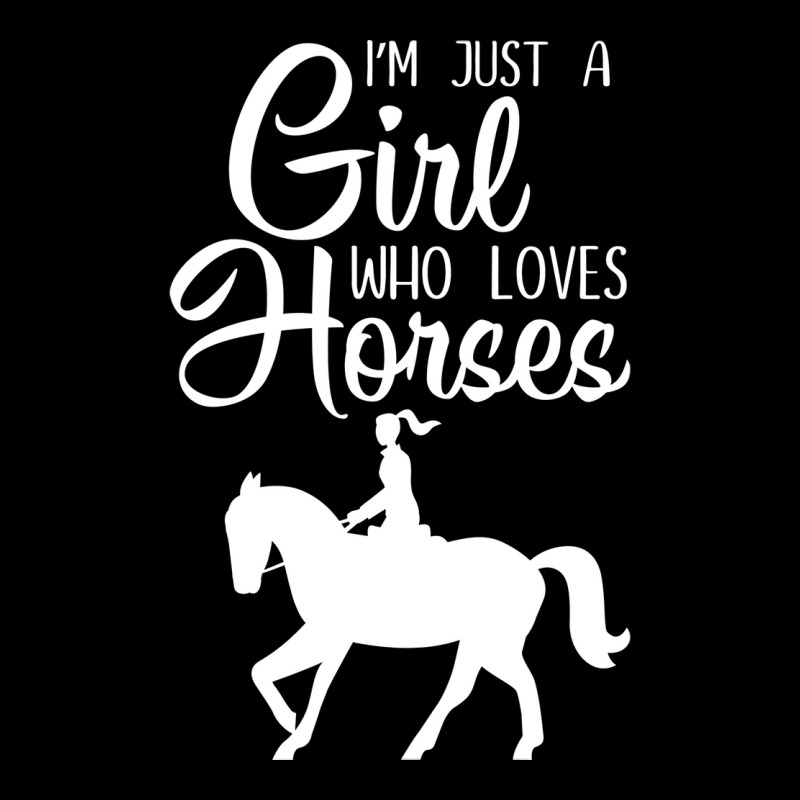 Im Just A Girl Who Loves Horses Gift Riding Gift Pocket T-Shirt by seakolaasseh | Artistshot