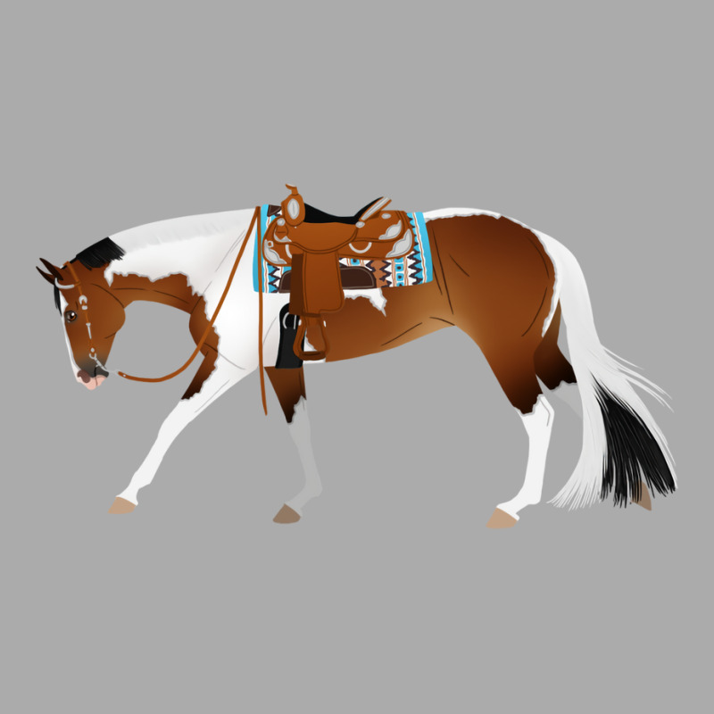 Tobiano Western Pleasure Horse Equine Rampaige Cut T-Shirt by mnoodincicr | Artistshot