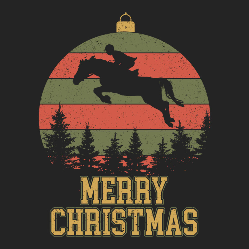 Merry Christmas Dressage Equestrian Xmas Tree Yell 3/4 Sleeve Shirt | Artistshot