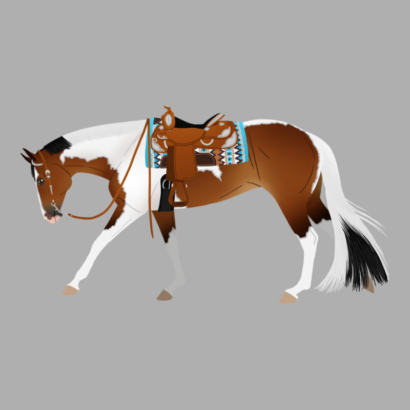 Tobiano Western Pleasure Horse Equine Rampaige Ladies Fitted T-Shirt by asaquegaikad | Artistshot