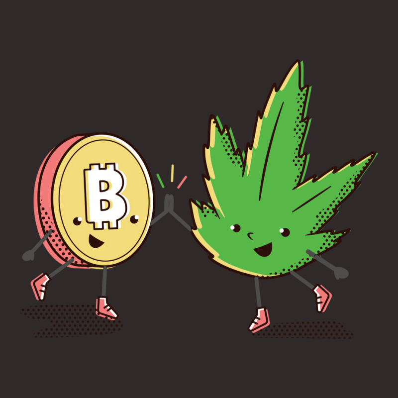 Bitcoin And Cannabis Humor Racerback Tank by kersonmosateb | Artistshot