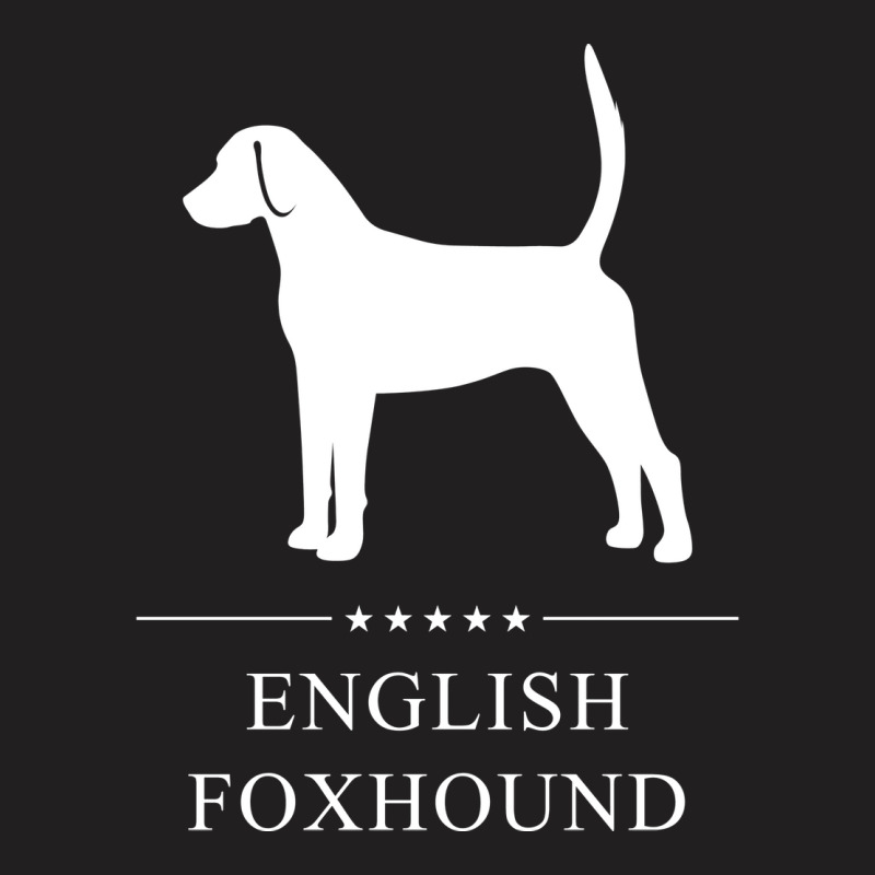 English Foxhound Dog White Silhouette Cute T-shirt | Artistshot