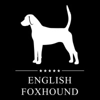 English Foxhound Dog White Silhouette Cute Pocket T-shirt | Artistshot