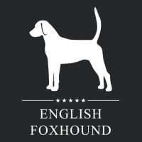 English Foxhound Dog White Silhouette Cute Crewneck Sweatshirt | Artistshot