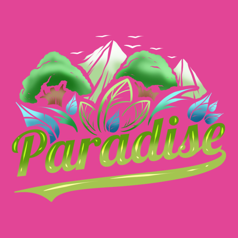 Paradise With Trees And Mountains For Earth Day St T-shirt | Artistshot