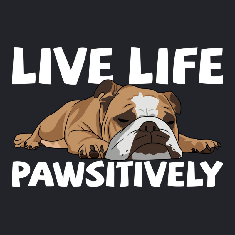 English Bulldog English Bulldog Live Life Pawsitiv Lightweight Hoodie by khlefaojangd | Artistshot