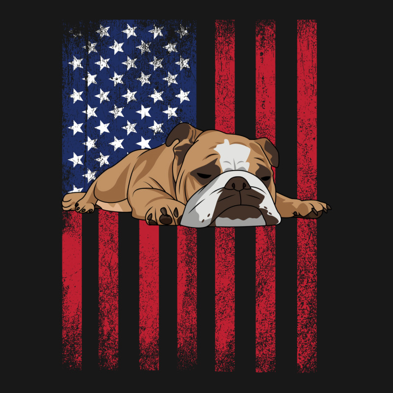 English Bulldog English Bulldog Usa Flag Hippie Flannel Shirt | Artistshot