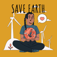 Save Earth Yellow T-shirt | Artistshot