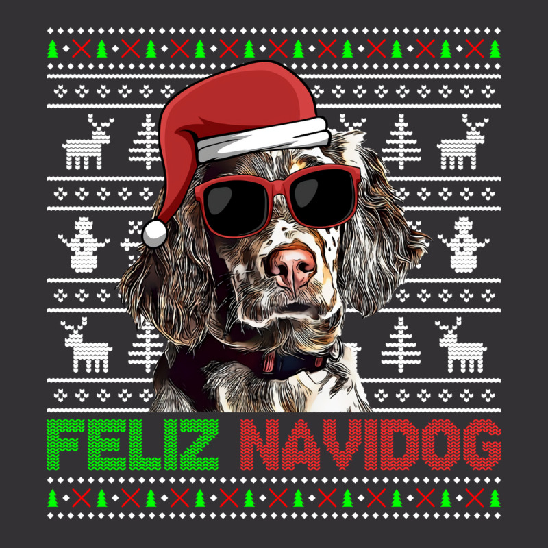 English Setter Dog Feliz Navidog Funny Christmas Q Vintage Hoodie And Short Set by rokouatusarl | Artistshot