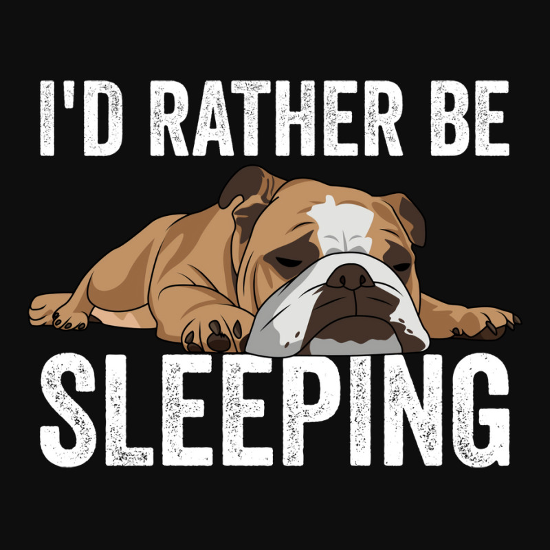 English Bulldog Id Rather Be Sleeping Crop Top by boykindafoxa | Artistshot