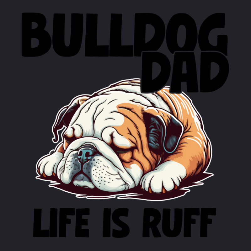 English Bulldog Bulldog Dad Life Is Ruff Unisex Sherpa-lined Denim Jacket | Artistshot