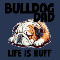 English Bulldog Bulldog Dad Life Is Ruff Men Denim Jacket | Artistshot