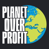 Planet Over Profit Earth Day Climate Change Green Lightweight Hoodie | Artistshot